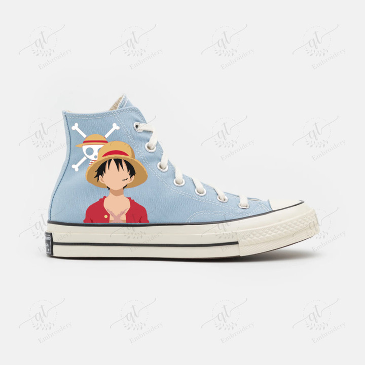 Personalize Luffy Hand-Painted Shoes, Converse Zoro Chuck Taylor High Top, Custom Handmade Painting Converse