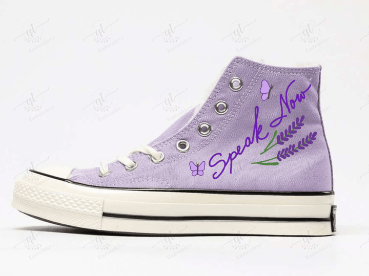 Personalize Speak Now TS Embroidery Converse, Taylor Swift Embroidery Chuck Taylor High Top, Eras Tour Embroidered Converse