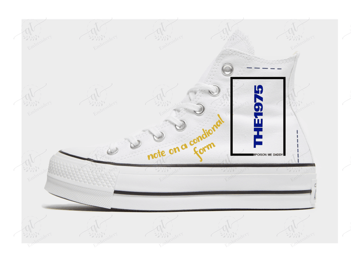 Personalize The 1975 Hand-Painted Shoes, Converse Chuck Taylor High Top, Custom Handmade Painting Converse
