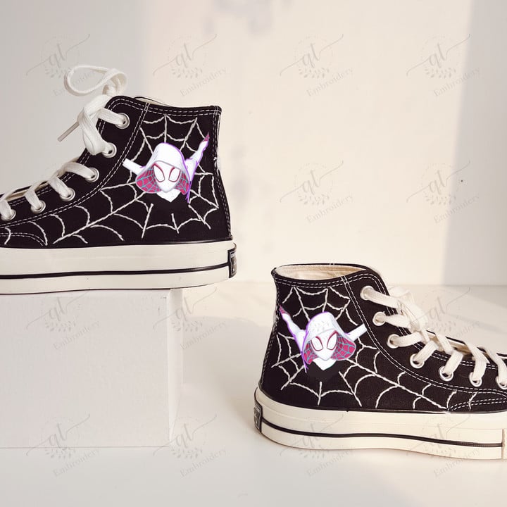 Personalize Gwen Stacy Hand-Painted Shoes, Converse Chuck Taylor High Top, Custom Handmade Painting Converse