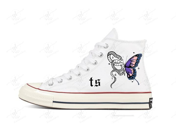 Personalize Lover Reputation Hand-Painted Shoes, Taylor Swift Converse Chuck Taylor High Top, Custom Handmade Painting Converse