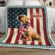 Boxer God Bless America Quilt Bed Set & Quilt Blanket