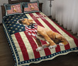 Boxer God Bless America Quilt Bed Set & Quilt Blanket