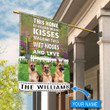 BIF2510 German shepherds This Home Is Filled With Kisses Personalized Flag