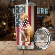 THU0172 Boxer God Bless America Personalized Stainless Steel Tumbler