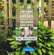 BIF2507 Boxer This Home Is Filled With Kisses Personalized Flag