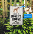 BIF2602 Here is Boxer's House Personalized Garden Flag