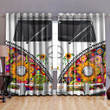 DIWA012-BUS hippie  WINDOW CURTAINS - QUILT BED SET