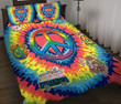 TUE3801 Tie Dye Hippie Quilt Bed Set