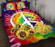 DIEH5011-Hippie color Quilt Bed Set