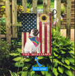 MHFCHO107 Pug Hippie Personalized Flag