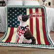 Boston Terrier God Bless America Quilt Bed Set & Quilt Blanket