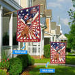 DIF6015-Bulldog God bless america - 4th of july Personalized Flag