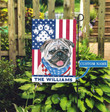 CHFD0417 Pug Personalized Garden Flag