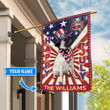 DIF6010-Pug God bless america - 4th of july Personalized Flag
