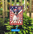 DIF6010-Pug God bless america - 4th of july Personalized Flag