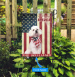 THF0194 Poodle God Bless America Personalized Flag