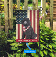 BIF1310 Black Poodle Personalized Flag