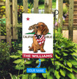 DIFDS1002-Dachshund California Personalized Flag
