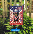 DIF6006-BLACK Dachshund God bless america - 4th of july Personalized Flag