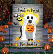 Boo Dachshund Trick or Treat Halloween Personalized Flag DVF20081203