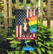 MHFCHO302 Bernese Mountain Dog LGBT Personalized Flag
