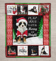DDUSAB121101 Bernese Mountain Dog Xmas Fleece Blanket – Made in USA
