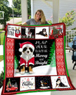 DDUSAB121101 Bernese Mountain Dog Xmas Fleece Blanket – Made in USA