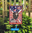 DIF6017-English Cocker Spaniel God bless america - 4th of july Personalized Flag