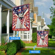 DIF6020-Great Pyrenees God bless america - 4th of july Personalized Flag