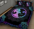 THE5045 Yin and Yang Cat Quilt Bed Set