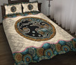THE5042 Yin and Yang Cat Quilt Bed Set