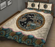 THE5042 Yin and Yang Cat Quilt Bed Set
