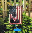 THF0246 Black Cat God Bless America Personalized Flag