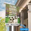 BIF2517 Siamese cat This Home Is Filled With Kisses Personalized Flag