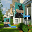 THF20072402 Black Cat--Welcome to our happy place Personalized Flag
