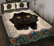 TUE4002 Cat black Quilt Bed Set
