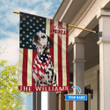 THF0216 Dalmatian God Bless America Personalized Flag