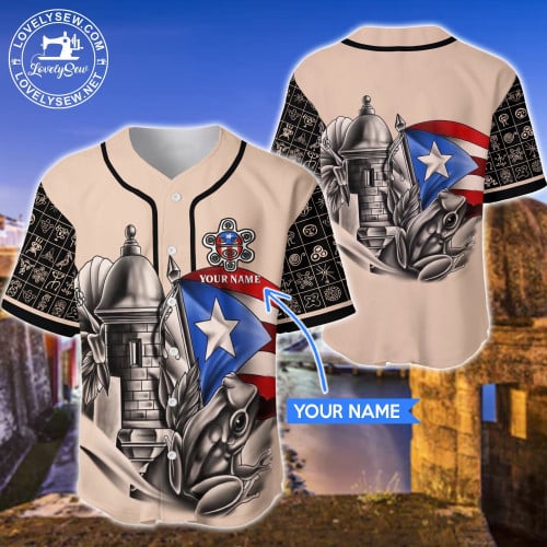 Puerto Rico Flag Personalized Baseball Shirt BIT21070828