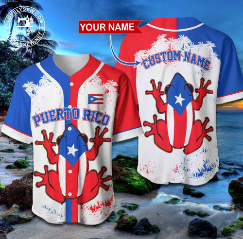 Puerto Rico-Coqui Frog Personalized Baseball Shirt LIT21071501