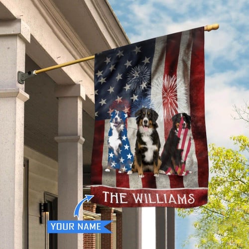 CHFD10012 Bernese Mountain Dog Personalized House Flag
