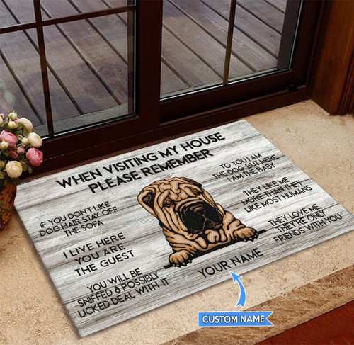 Shar Pei-When visiting my house Personalized Doormat THJ21082721