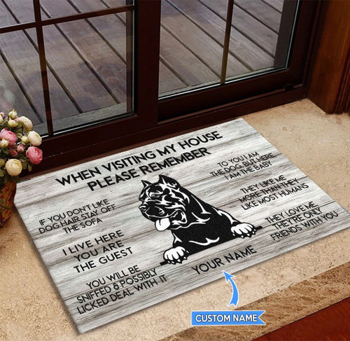 Cane Corso-When visiting my house Personalized Doormat THJ21082710