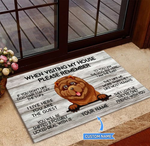 Chow Chow Personalized Doormat THJ21090102
