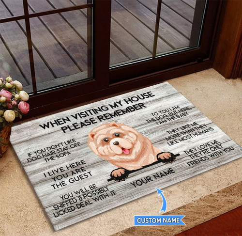 Chow Chow Personalized Doormat THJ21090101