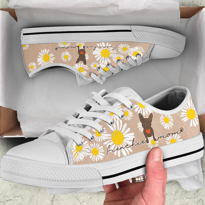 Frenchie Mom - Daisy Flowers Low Top Shoes THS23053109