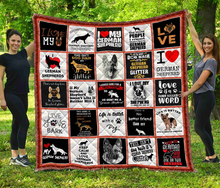 DDQ131203 German Shepherd Love Quotes Quilt Blanket