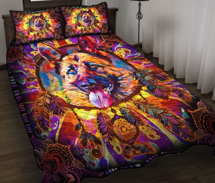 CHED1005 German Shepherd Quilt Bed Set
