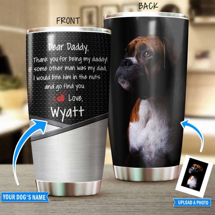 THU0186 Boxer Personalized Stainless Steel Tumbler