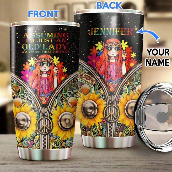 THU0152 Hippie Personalized Stainless Steel Tumbler
